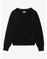 Zadig & Voltaire - Soulu V-Neck Wool And Cashmere Jumper - Lyst