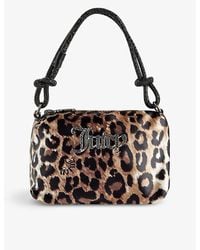 Juicy Couture - Crystal-embellished Branded Silk Top-handle Bag - Lyst