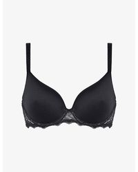 Simone Perele - Caresse 3D Spacer And Stretch-Lace Underwired Plunge Bra - Lyst