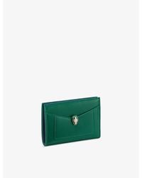 BVLGARI - Serpenti Forever Folded Leather Card Holder - Lyst