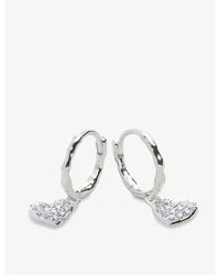 Monica Vinader - Heart Sterling- And 1.7Ct Lab-Grown Diamond Huggie Earrings - Lyst