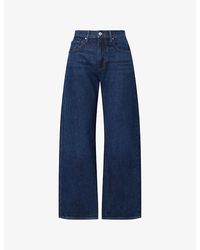 PAIGE - Arellia Skimmer Barrel-Leg Denim Jeans - Lyst
