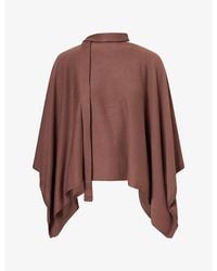 Pretty Lavish - River Scarf-Detail Knit Poncho Top - Lyst