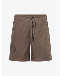 The Couture Club - Cupro Panelled Woven Shorts - Lyst