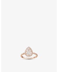Boucheron - Serpent Bohème 18Ct Rose- And 0.15Ct Diamond Ring - Lyst