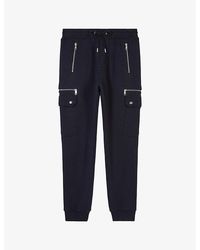 The Kooples - Drawstring-Waist Zipped-Pocket Cotton-Jersey Jogging Bottoms - Lyst