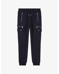 The Kooples - Drawstring-Waist Zipped-Pocket Cotton-Jersey Jogging Bottoms - Lyst