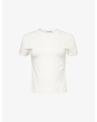Acne Studios - Brand-Embroidery Round-Neck Cotton-Jersey T-Shirt - Lyst