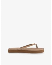 TKEES - Lily Platform Leather Flip-Flops - Lyst