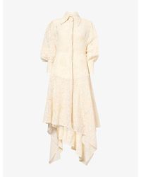 Mona Alshebil - Embroidered-Lace Cotton Maxi Dress - Lyst