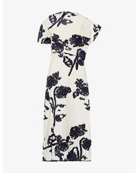 Erdem - Fil Coupé Floral-Jacquard Cotton-Blend Midi Dress - Lyst