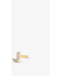 Missoma - Initial 18ct Yellow -plated Vermeil Recycled Sterling-silver And Cubic Zirconia Single Stud Earring - Lyst