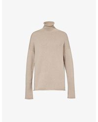 Lauren Manoogian - Funnel-neck Long-sleeved Alpaca And Cashmere-blend Knitted Jumper - Lyst