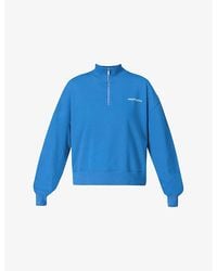 Sweaty Betty - Revive Half-Zip Cropped Stretch-Jersey Sweatshirt - Lyst