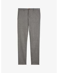Ted Baker - Baren Textured Slim-fit Stretch-woven Trousers - Lyst