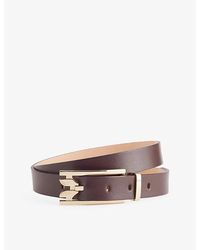 Victoria Beckham - Dorian Double Pin-Buckle Leather Belt - Lyst