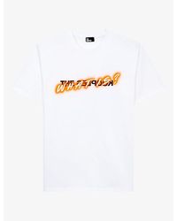 The Kooples - What Is? Brand-Print Cotton-Jersey T-Shirt - Lyst