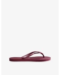 Havaianas - Slim Metallic Rubber Flip Flops - Lyst