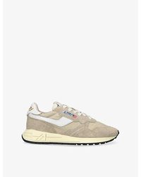 Autry - Reelwind Panelled Suede And Woven Low-Top Trainers - Lyst