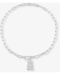 Apm Monaco - Snow Yummy Bear Sterling- And Zirconia Clip-pendant Chain Necklace - Lyst