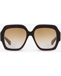 Chloé - Ch0154s Square-frame Tortoiseshell Acetate Sunglasses - Lyst