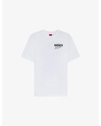 HUGO - Graphic-Print Relaxed-Fit Cotton-Jersey T-Shirt - Lyst