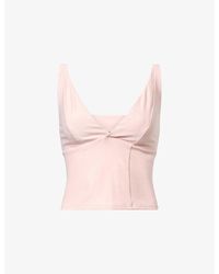Cheap Monday - Glacier V-Neck Stretch-Jersey Tank Top - Lyst