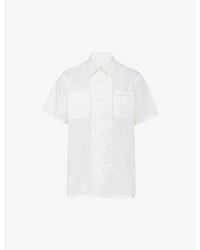 Prada - Logo-embellished Oversized-fit Stretch-cotton Shirt X - Lyst