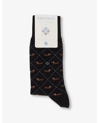 Burlington - Dachshund-Print Cotton-Blend Knitted Socks - Lyst