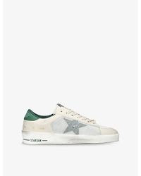 Golden Goose - Stardan Mesh And Leather Low-Top Trainers - Lyst