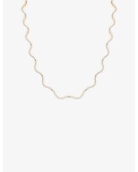 Astrid & Miyu - Ripple Tennis-Plated Sterling Necklace - Lyst