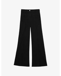 Reiss - Sakura Flared-Leg High-Rise Denim-Blend Jeans - Lyst