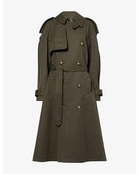 Victoria Beckham - Longline Double-Breasted Wool Trench Coat - Lyst