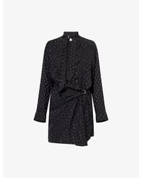Isabel Marant - Ora Polk-Dot Jacquard Silk-Blend Mini Dress - Lyst