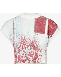 Ph5 - Trompe-l'oeil Pattern Recycled Rayon-blend Top - Lyst