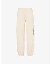 Sporty & Rich - Ny Health Club Text-Print Cotton-Jersey Jogging Bottoms - Lyst