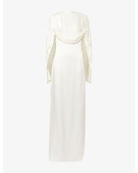 Stella McCartney - Draped Cape Satin-Crepe Gown - Lyst