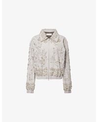Dries Van Noten - Vinnia Jewel-Embellished Cotton Bomber Jacket - Lyst