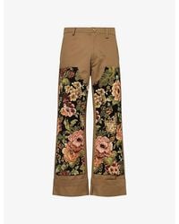 Simone Rocha - Patchwork Embroidered Cotton Trousers - Lyst