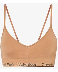 Calvin Klein - Modern Plunge-neck Stretch-woven Bralette X - Lyst