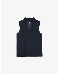 Reiss - Miley V-Neck Woven Vest Top - Lyst