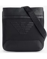 Emporio Armani - Brand-appliqué Leather Crossbody Bag - Lyst