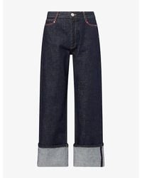 Damson Madder - Montana Selvedge Straight-Leg Denim Jeans - Lyst