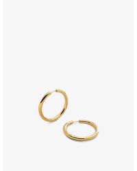 Monica Vinader - Essential Click Large 18Ct-Plated Vermeil Sterling- Hoop Earrings - Lyst