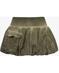 Jaded London - Cargo-pocket Puffball-hem Cotton Mini Skirt - Lyst