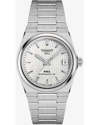Tissot - T1372071111100 Prx Powermatic 80 Stainless-steel Automatic Watch - Lyst