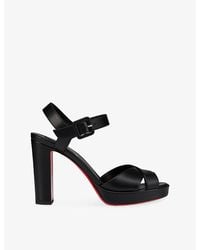 Christian Louboutin - Cora 100 Leather Heeled Sandals - Lyst