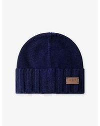 Hackett - Brand-Patch Cashmere Beanie Hat - Lyst