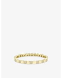 Lisa Gozlan - The Duo Square Mixer 18Ct-Plated Brass And Cubic Zirconia Bracelet - Lyst