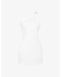 Mistress Rocks - Asymmetric-Neck Cut-Out Cotton Mini Dress - Lyst
